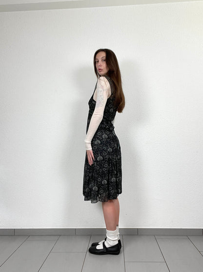 Kookai Vintage Mesh Floral Dress (00s)