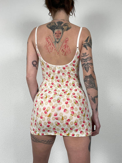 Strawberry Stretch Slip Dress