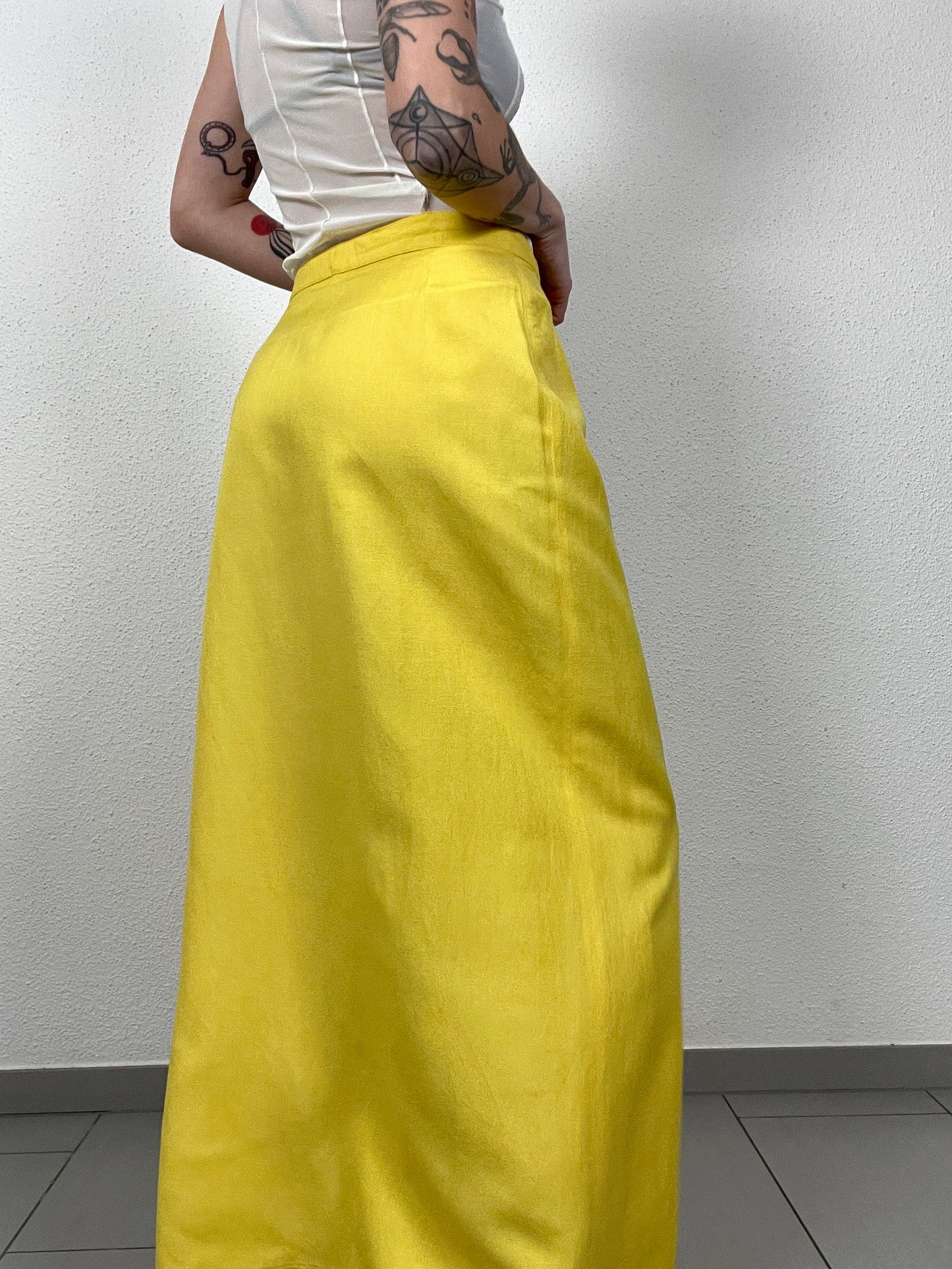 Vintage yellow Maxi Skirt