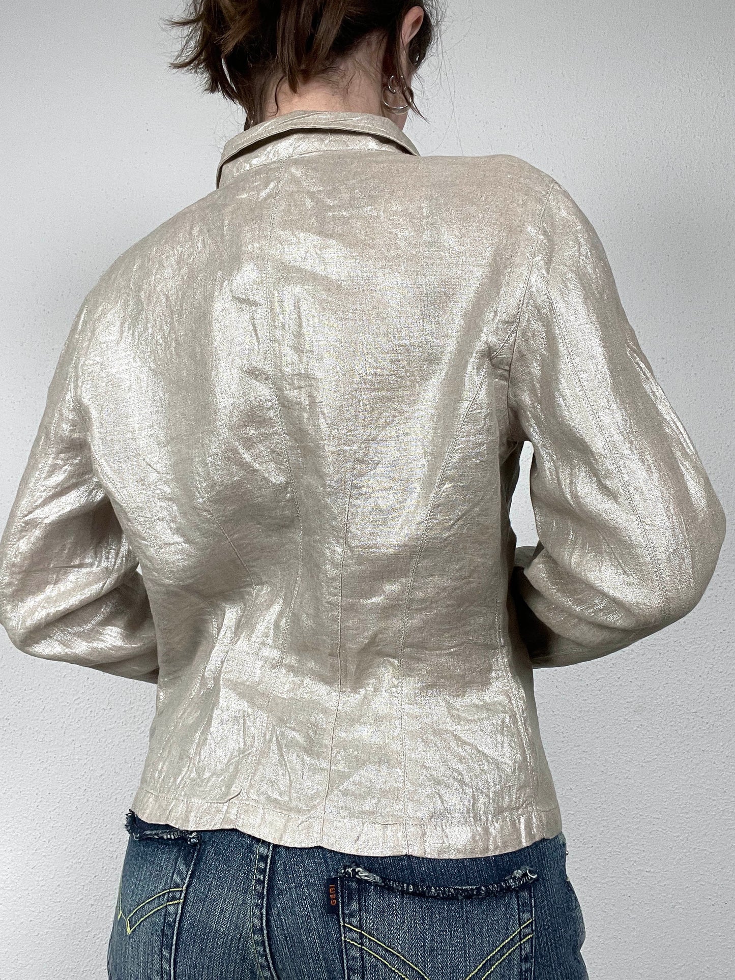 Vintage Max & Co. Shiny Linen Blouse