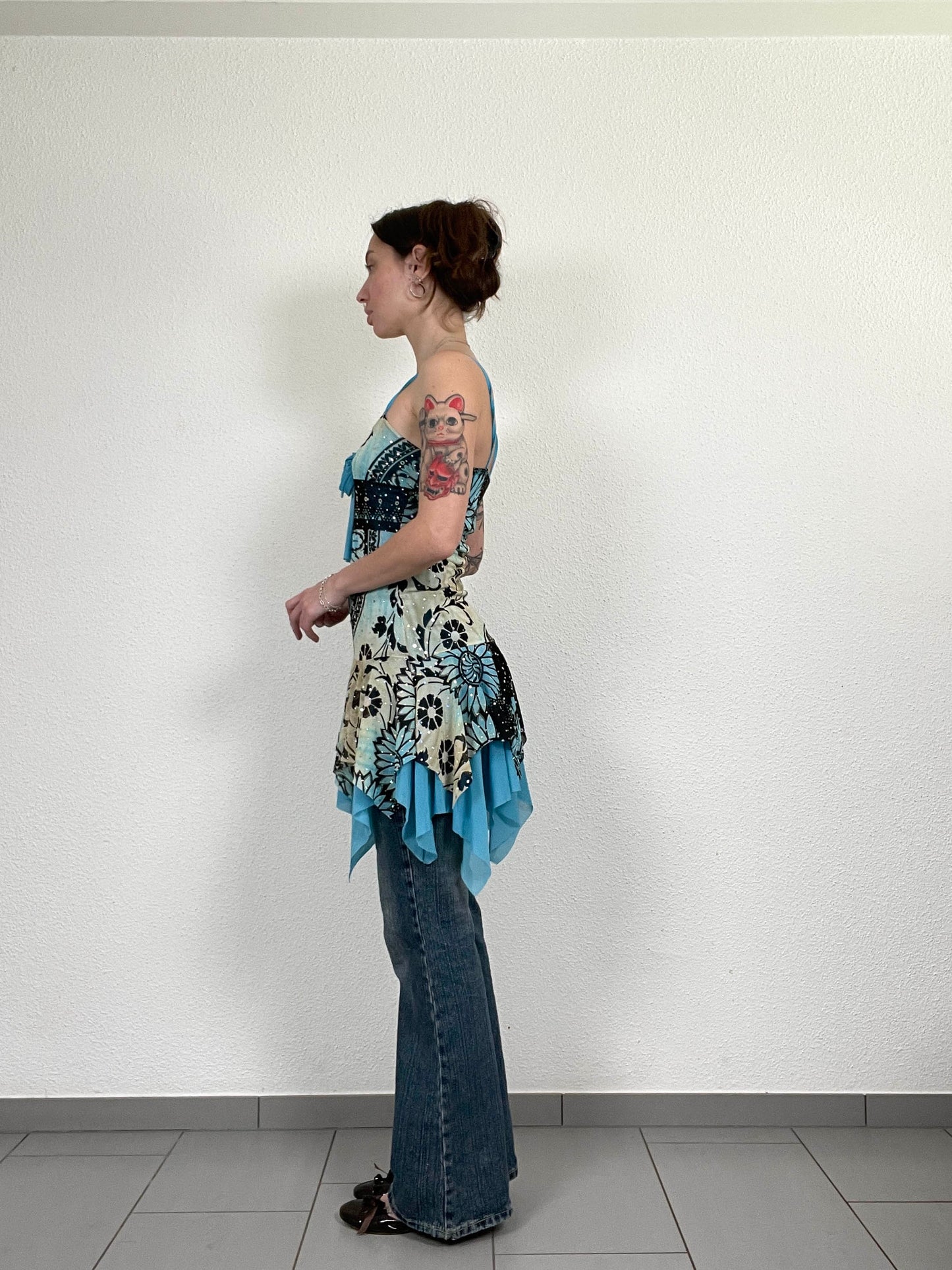 Vintage Tie-Front Dress (Early 2000s)