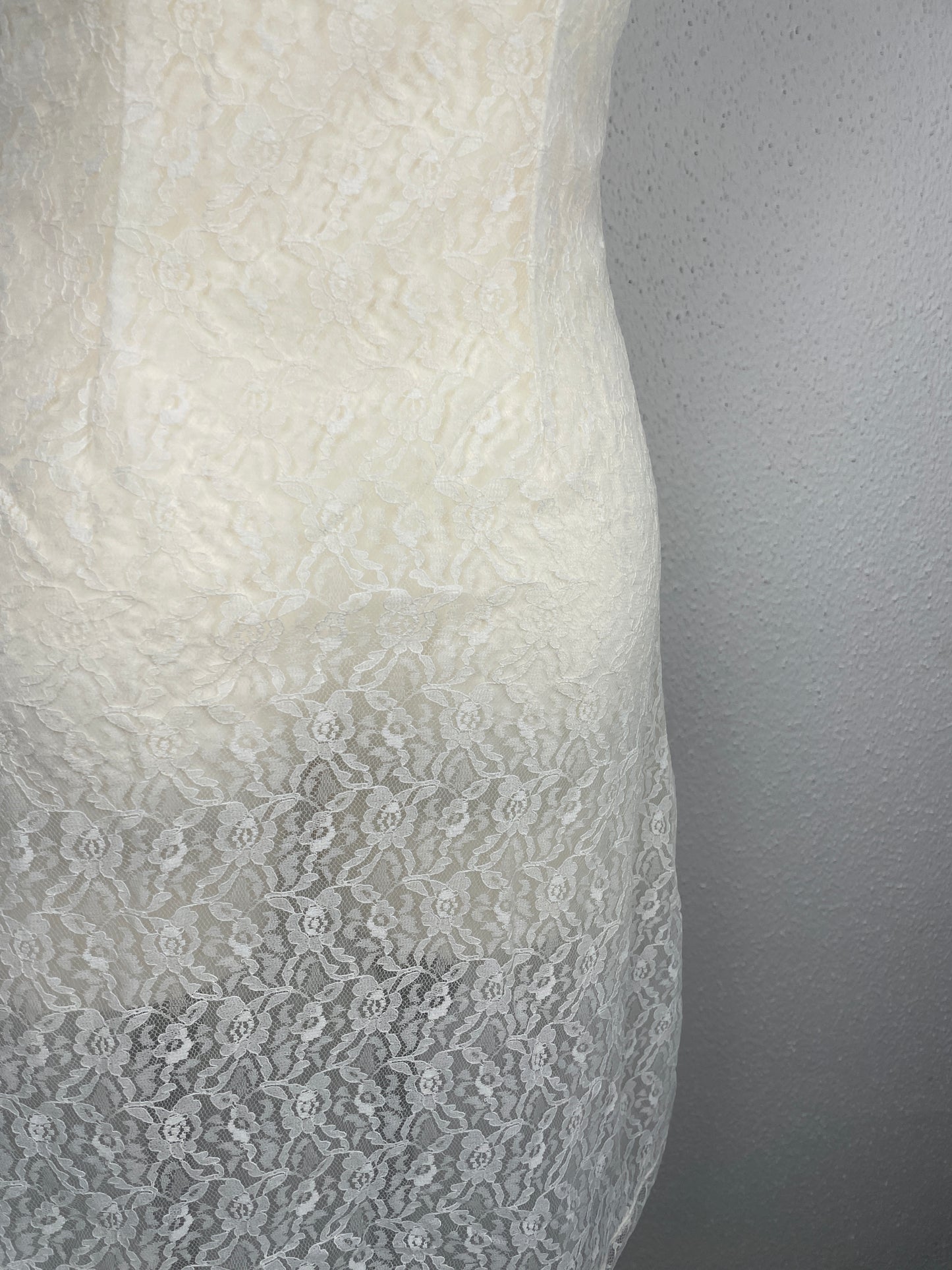 Vintage White Lace Slip Dress