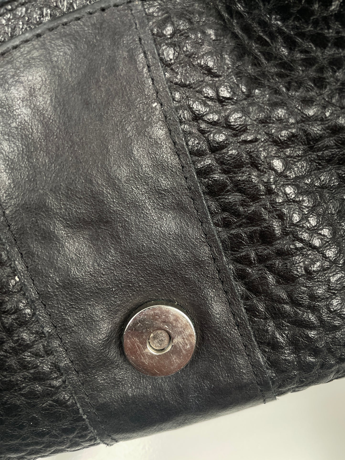 Vintage Y2K Black Leather Bag - 2000s