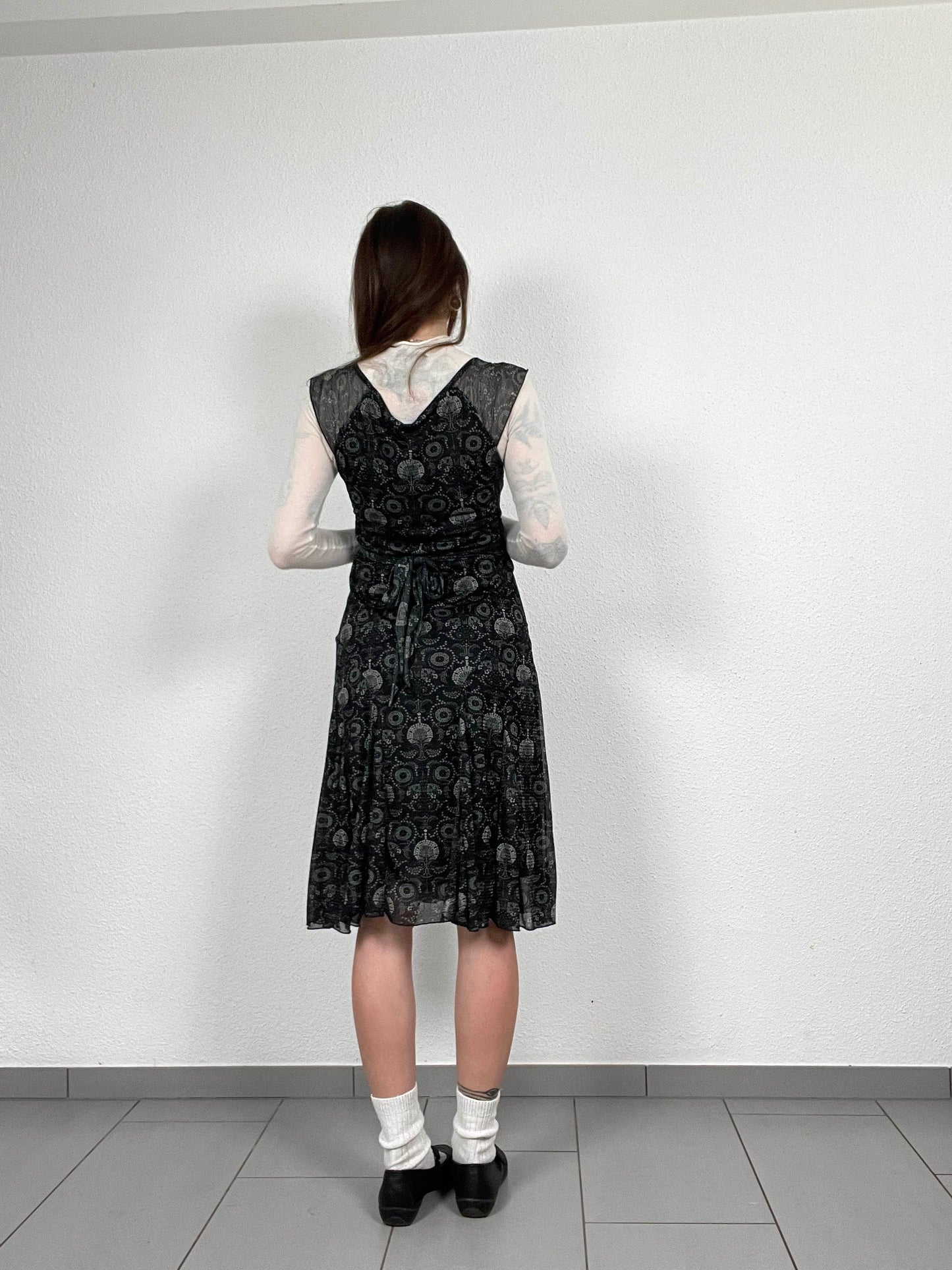 Kookai Vintage Mesh Floral Dress (00s)