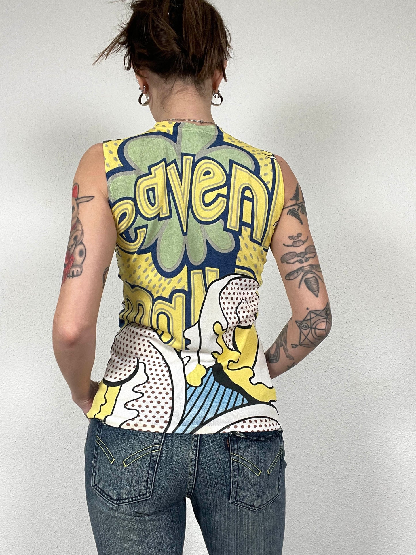 Vintage Pop Art Printed Top