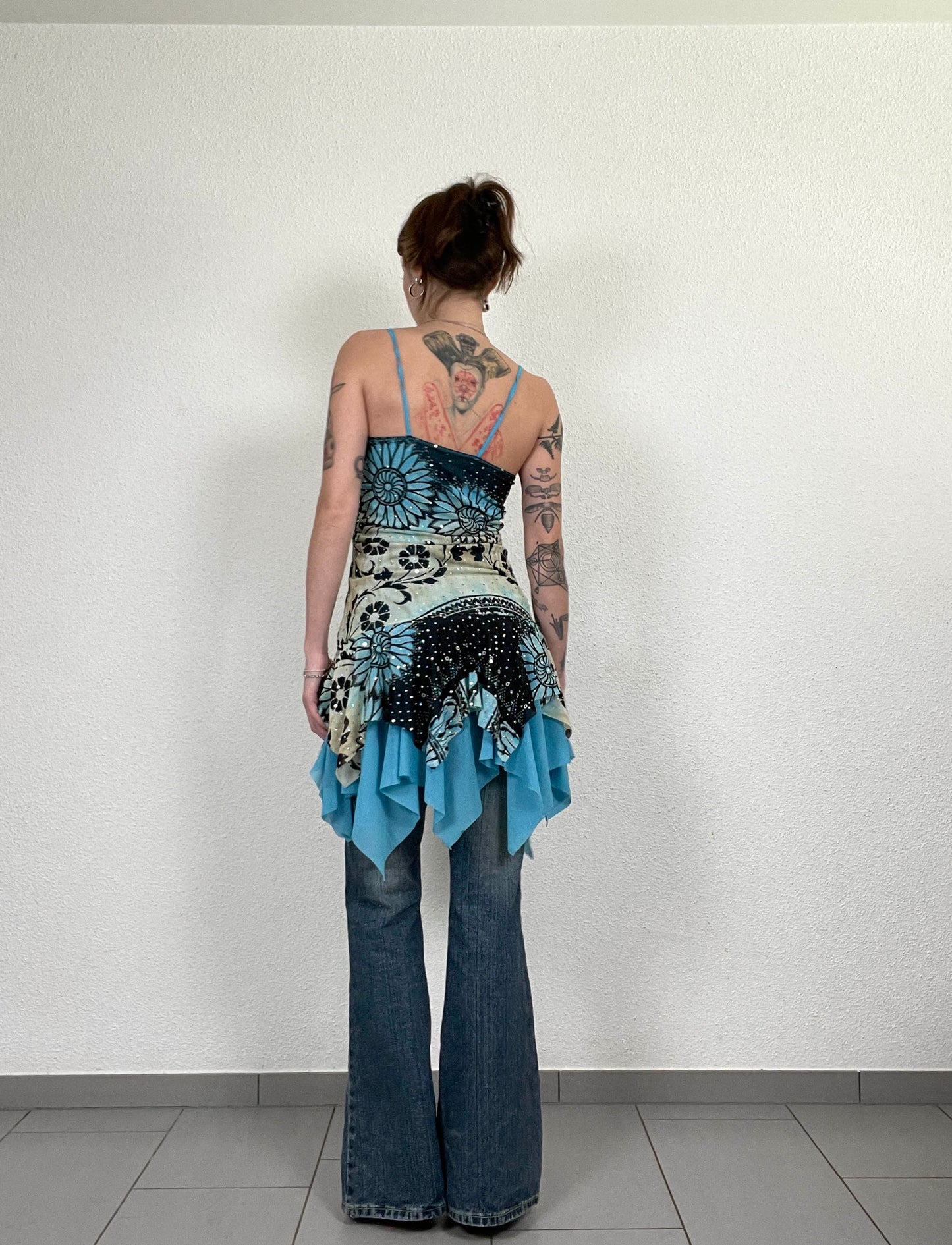 Vintage Tie-Front Dress (Early 2000s)
