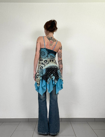 Vintage Tie-Front Dress (Early 2000s)