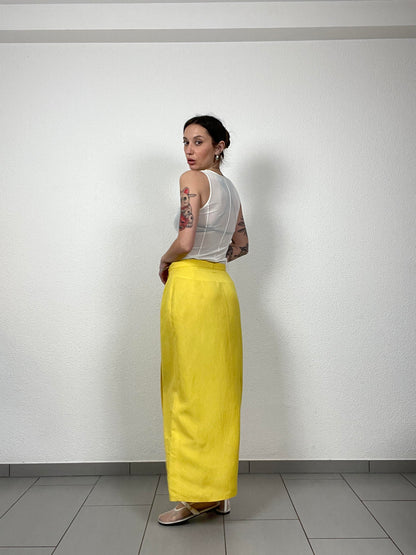 Vintage yellow Maxi Skirt