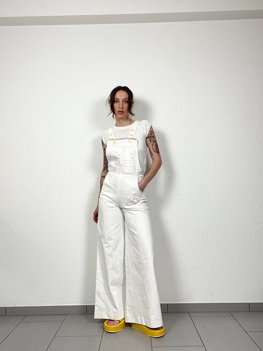 Vintage 70s Embroidered Jumpsuit