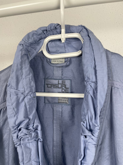 Y2K Marithé + François Girbaud ruffled jacket (Made in Italy, size L)