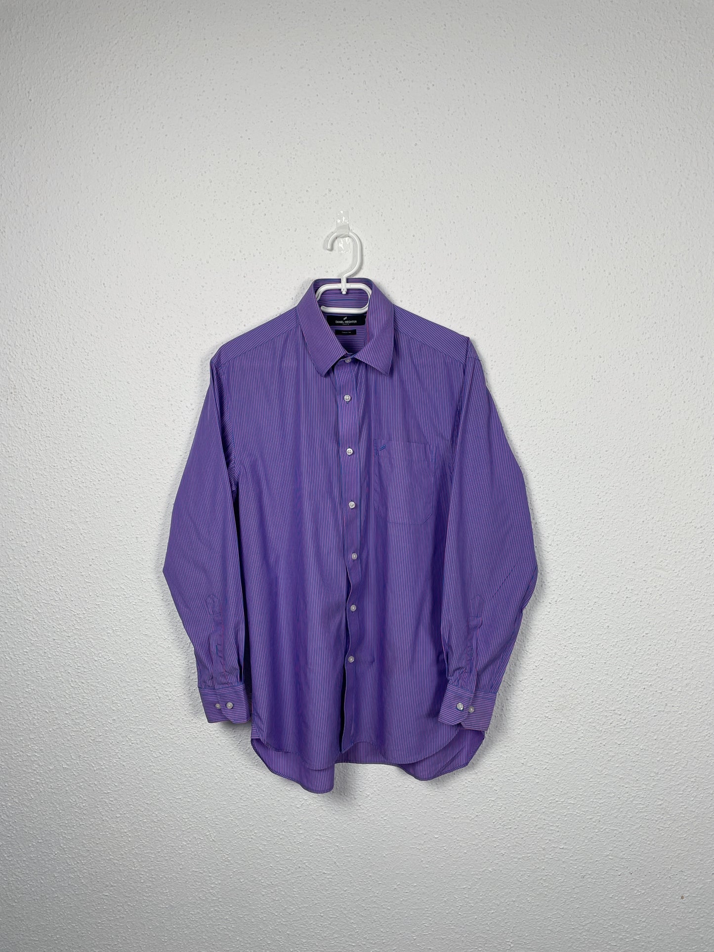 Purple & pink striped cotton shirt by Daniel Hechter Paris
