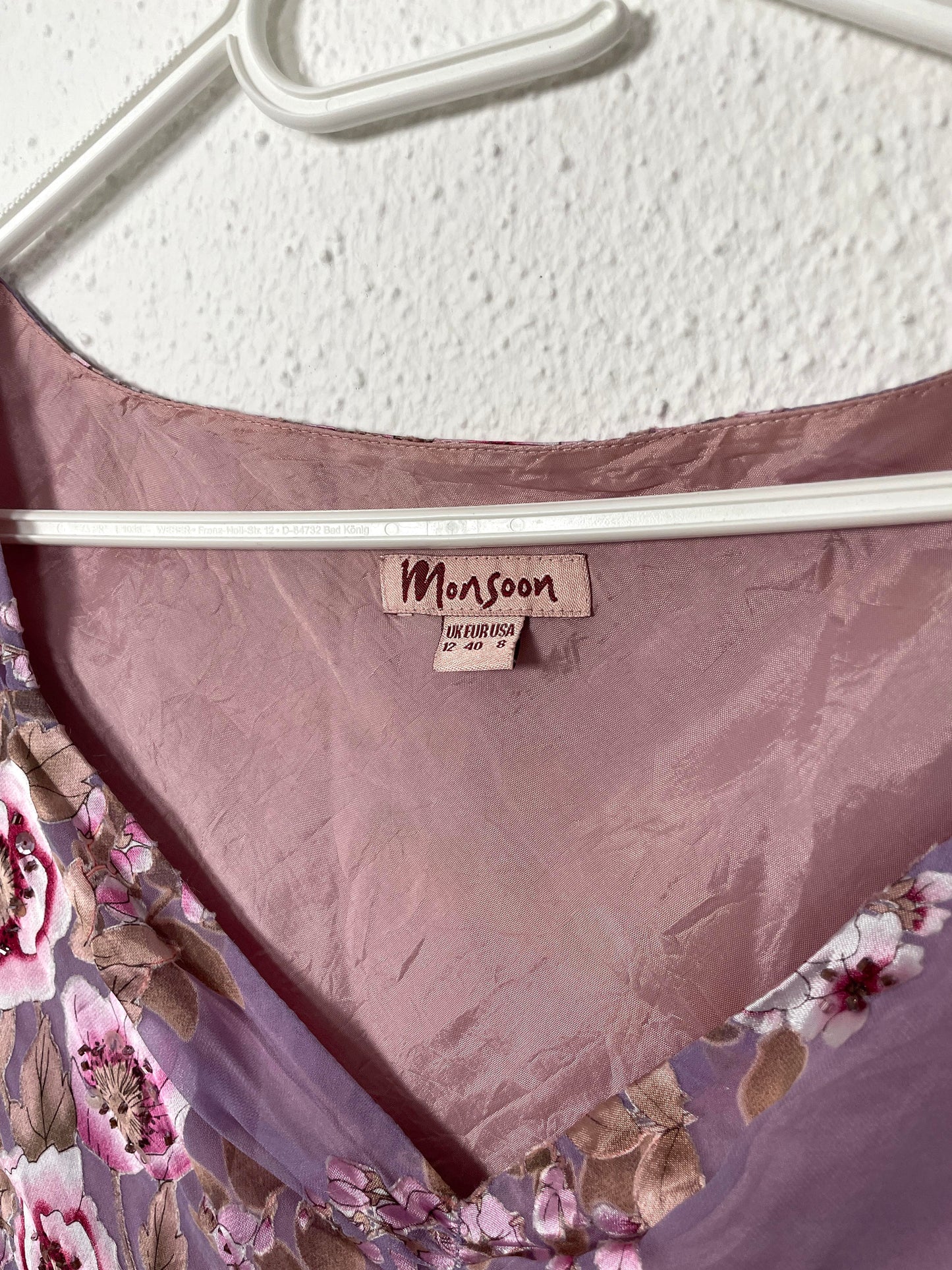 Monsoon Vintage Silk & Viscose Floral Dress