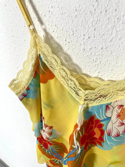 Vintage Y2K Floral Layered Top