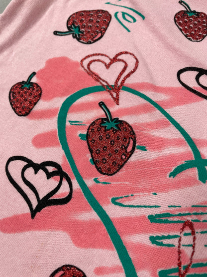 Vintage Y2K Strawberry Print baby t-shirt