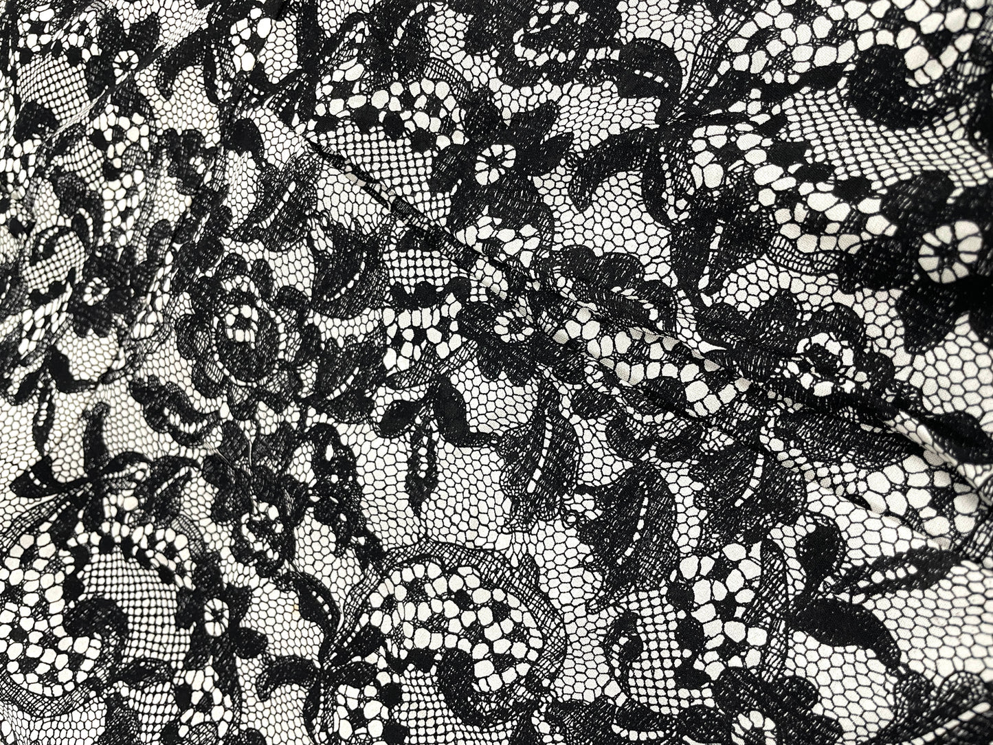 Vintage Silk Jaeger Lace Print Skirt