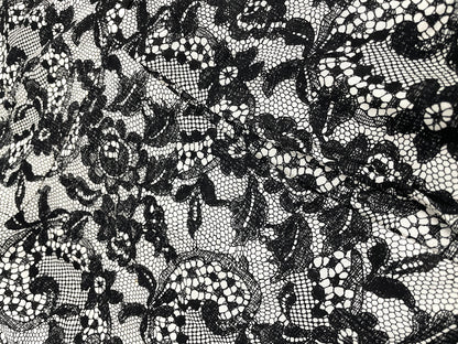 Vintage Silk Jaeger Lace Print Skirt
