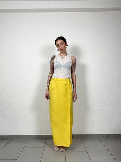 Vintage yellow Maxi Skirt