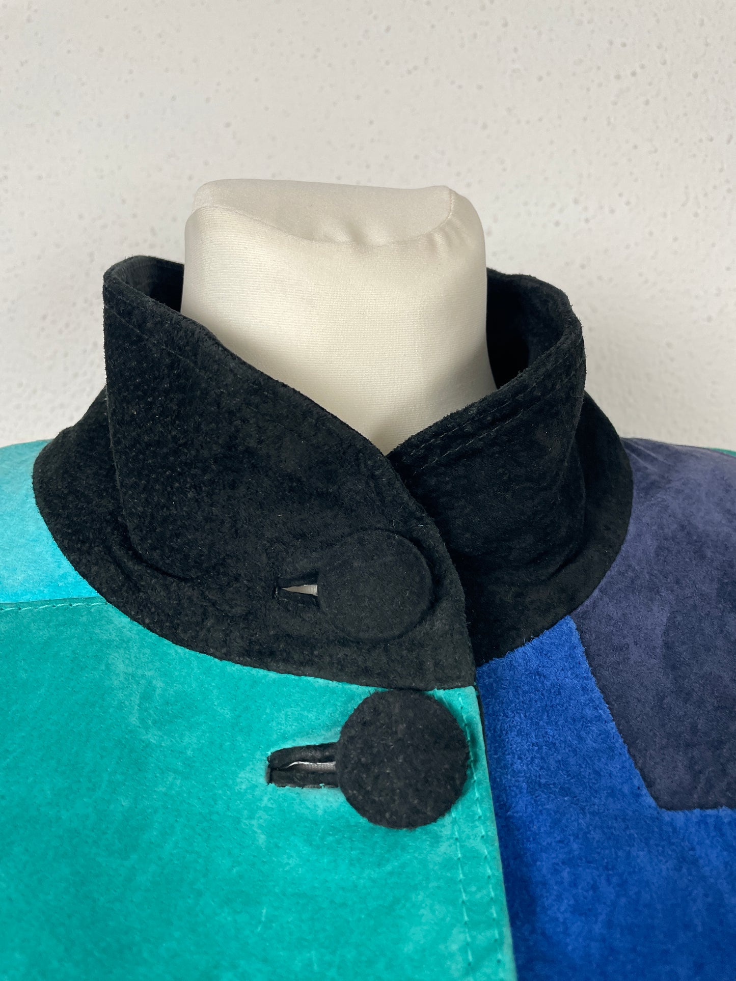Vintage 80s suede patchwork jacket