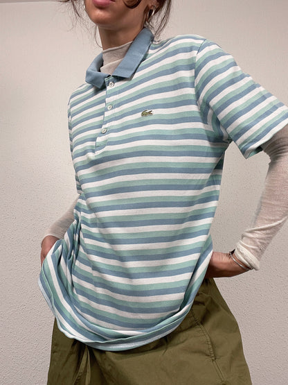 Vintage Lacoste striped polo shirt