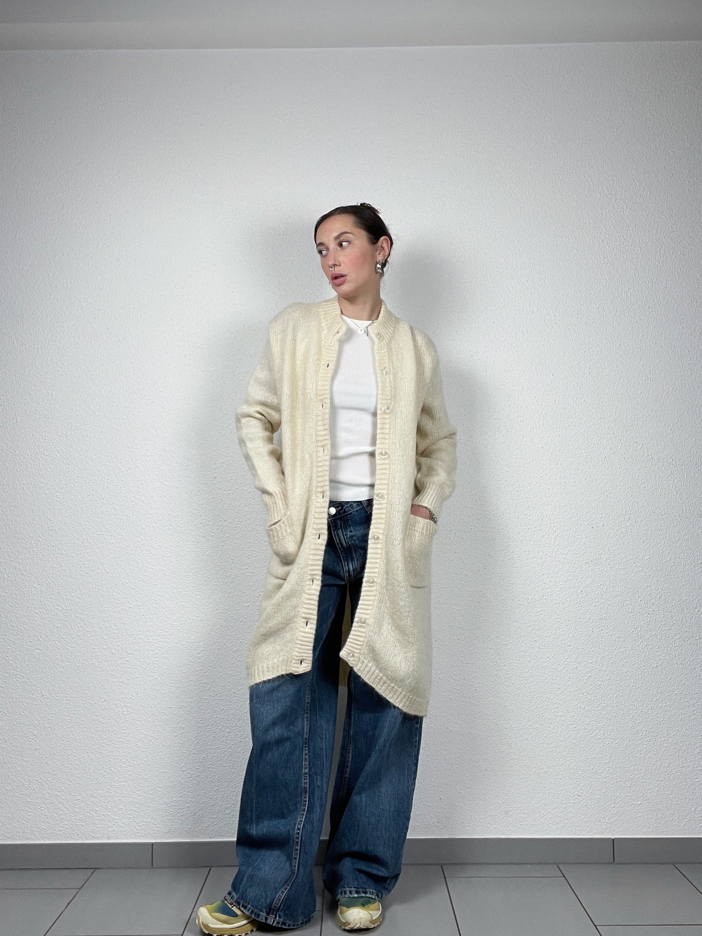 Vintage Benetton Mohair Cardigan Coat – Size M