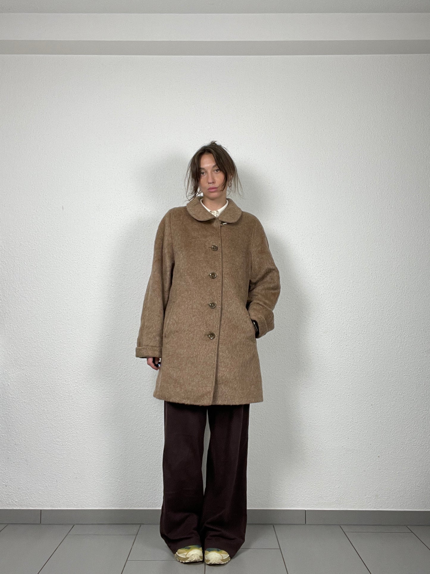 Vintage 70s oversized lama wool coat