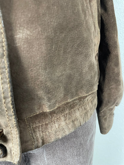 Vintage 80s brown suede jacket