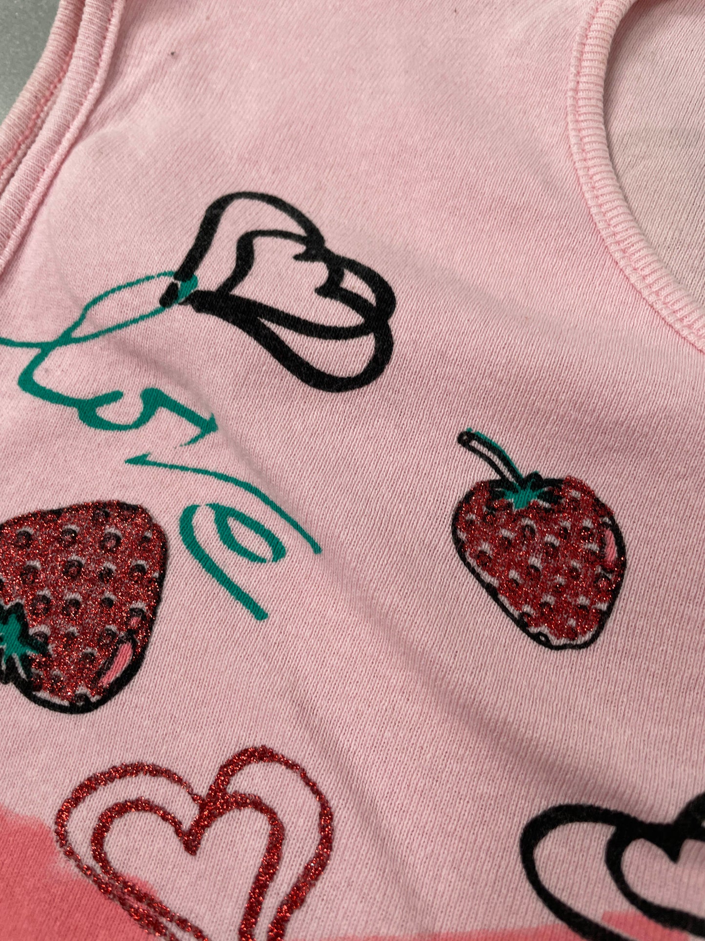 Vintage Y2K Strawberry Print baby t-shirt