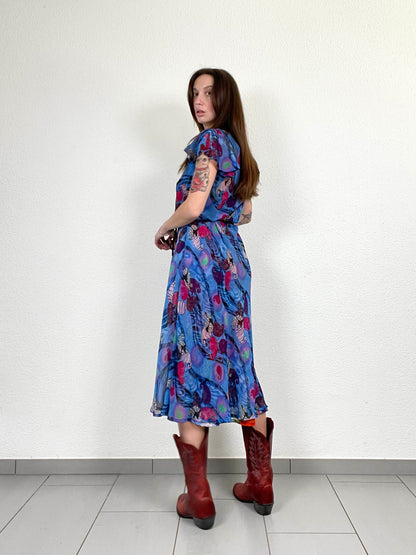 Vintage Y2K Two-Tone Reversible Floral Dress