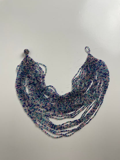 Vintage Ukrainian Multistrand Beaded Necklace