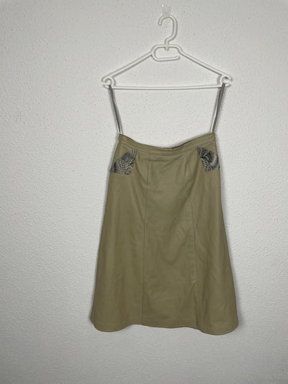 Vintage Leather Midi Skirt – Size S