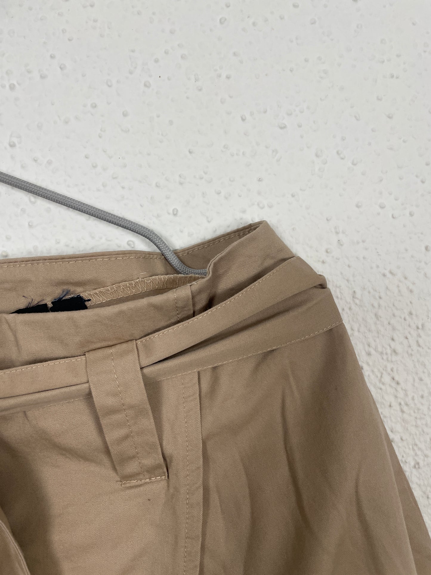 Vintage Beige Wrap Midi Skirt with Belt – Size M