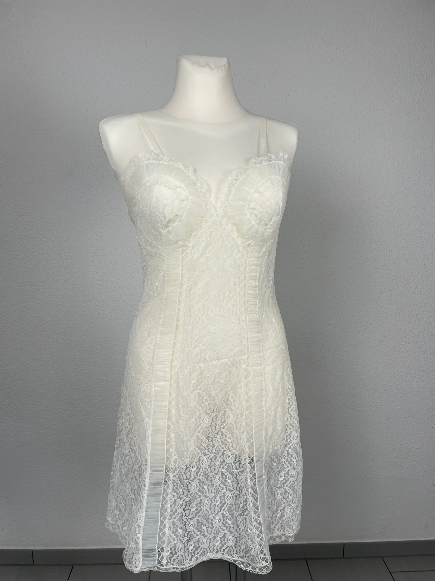 Vintage White Lace Slip Dress