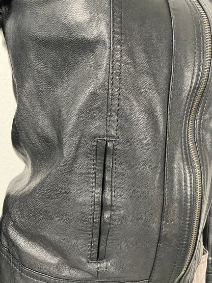 Vintage black 2000s Nappa leather jacket