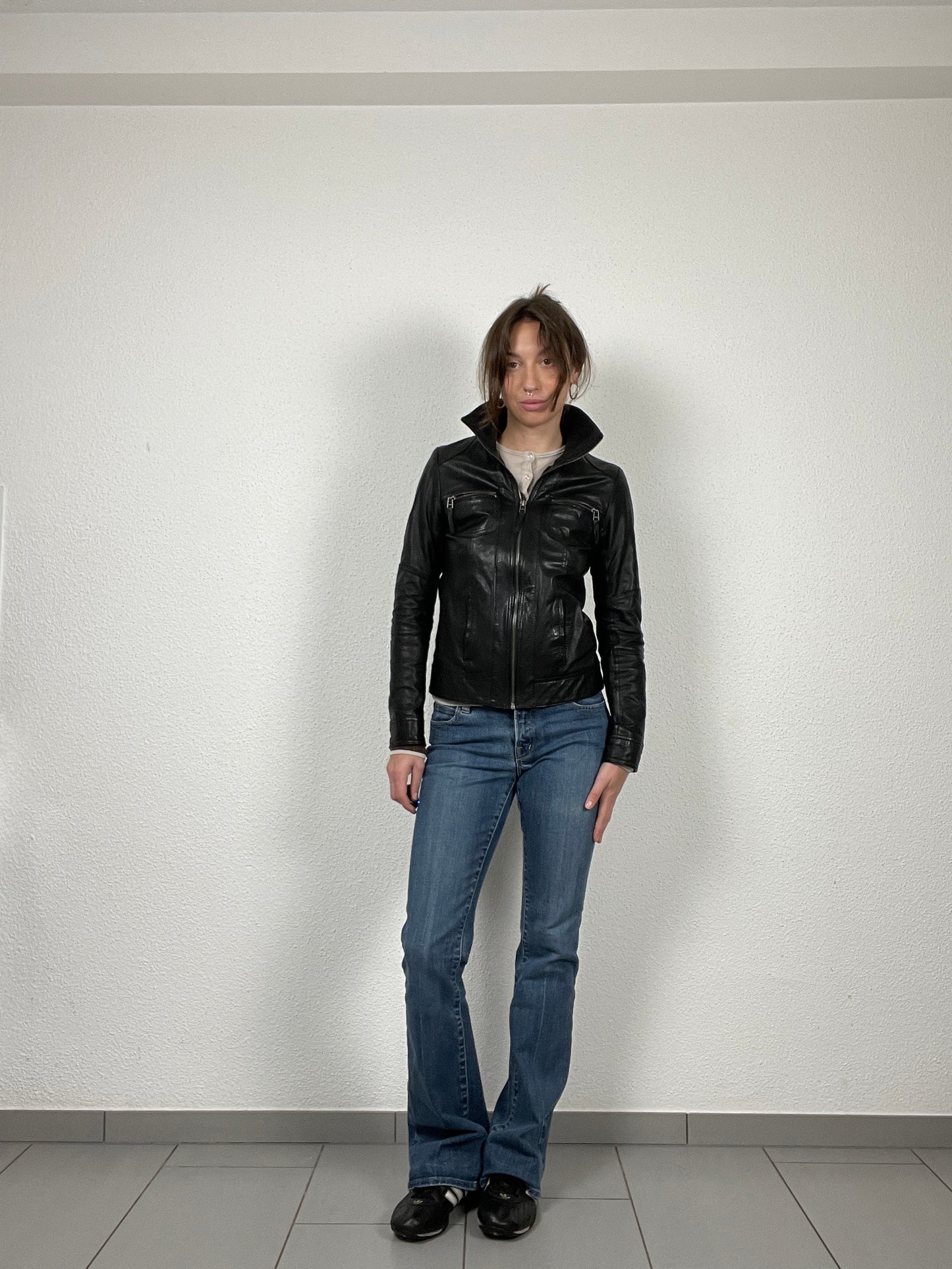 Vintage black 2000s Nappa leather jacket