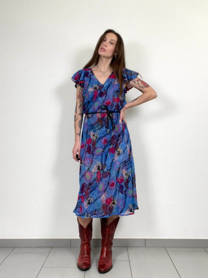 Vintage Y2K Two-Tone Reversible Floral Dress