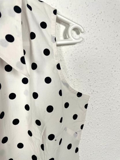 Vintage Polka Dot zip Blouse