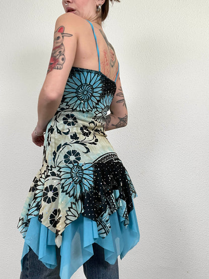 Vintage Tie-Front Dress (Early 2000s)
