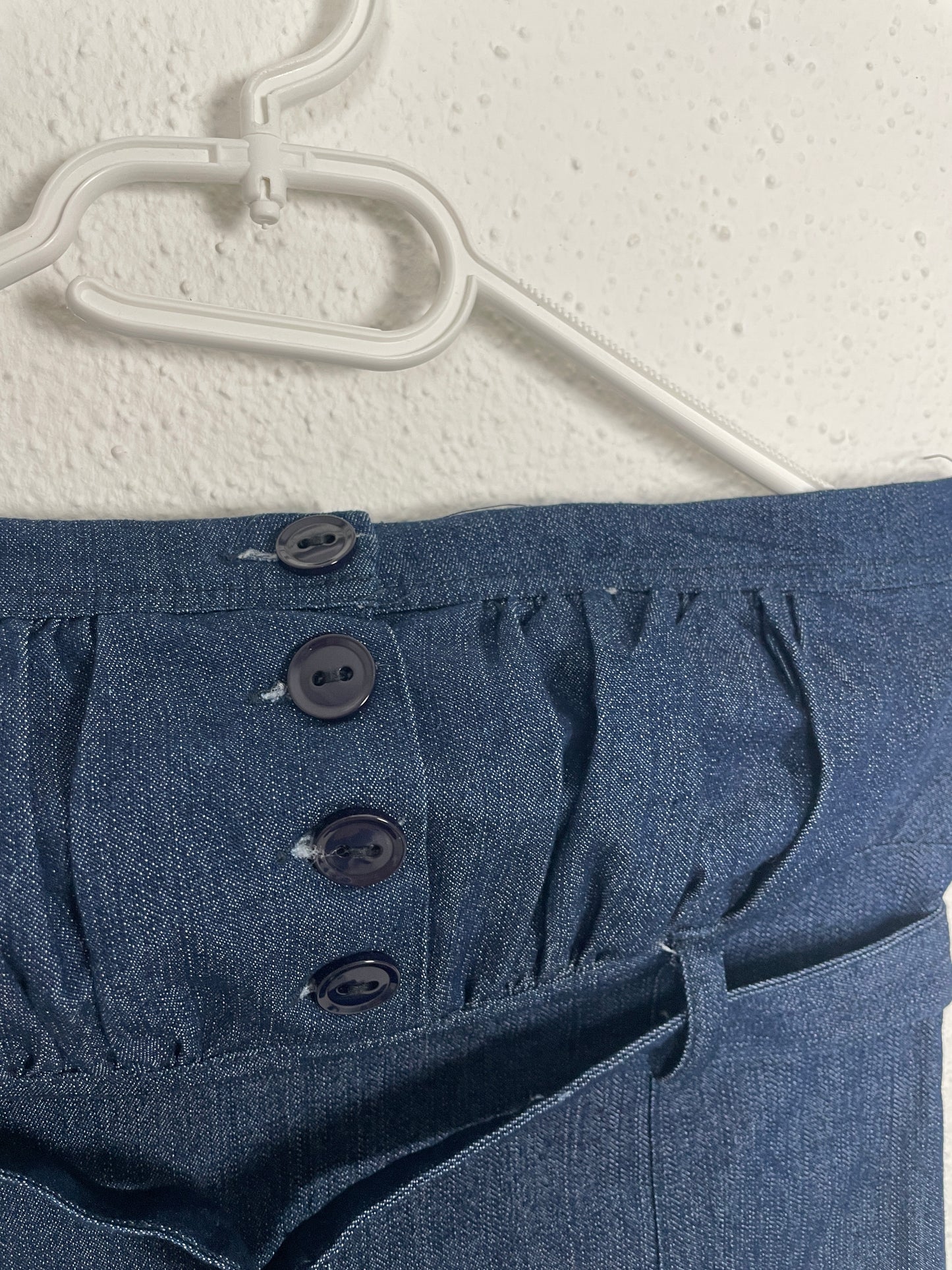 Vintage Y2K Strapless Denim Mini Dress with Belt – Size S