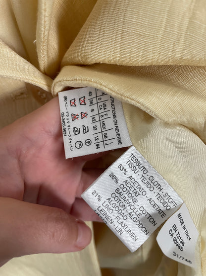 Vintage butter yellow Marella linen blend blazer