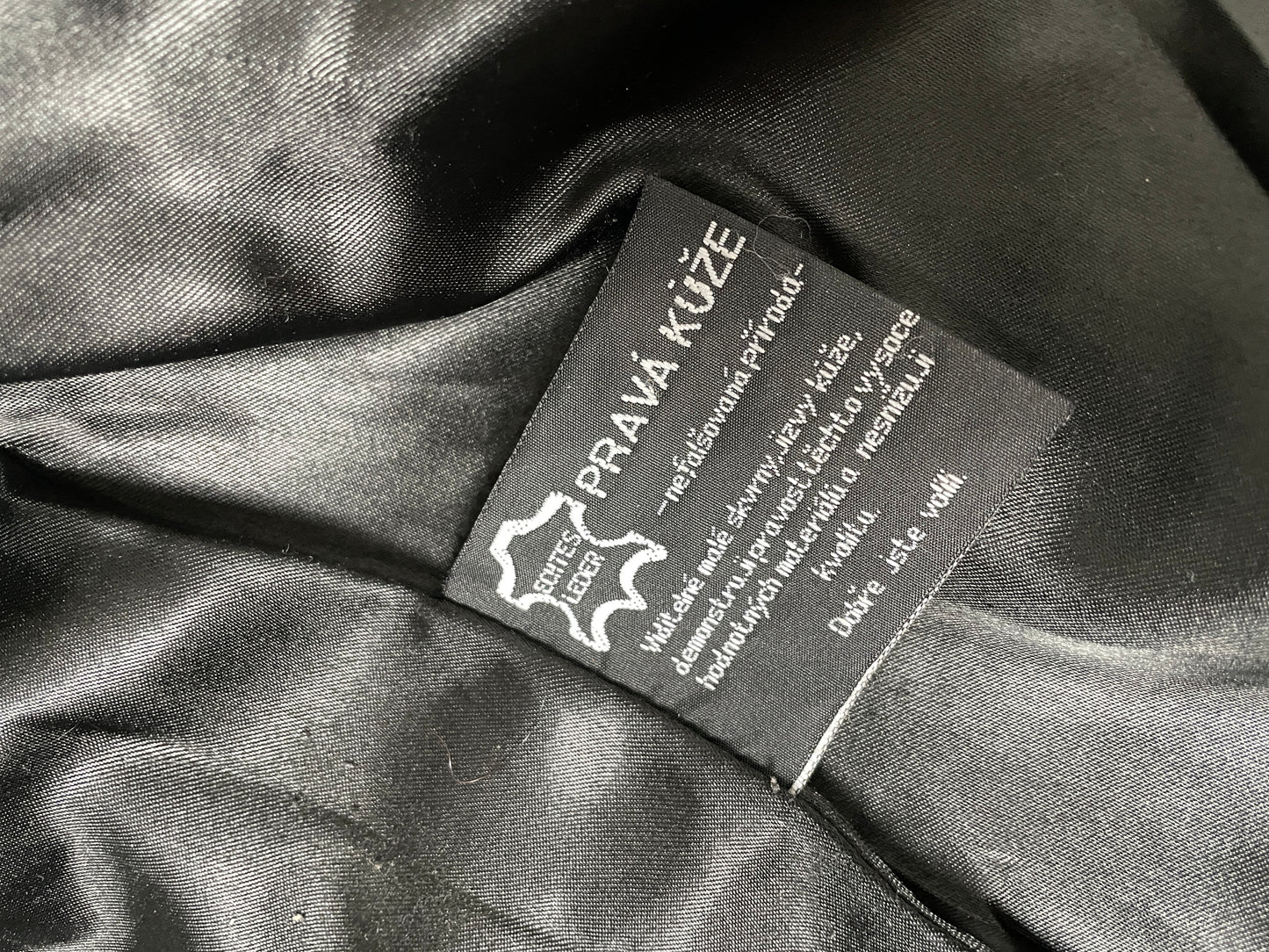 Vintage 90s black leather trench coat