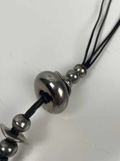 Vintage Y2K Silver Pendant Necklace with Charms