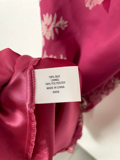 Vintage Floral Silk Dress