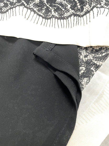 Vintage Silk Jaeger Lace Print Skirt