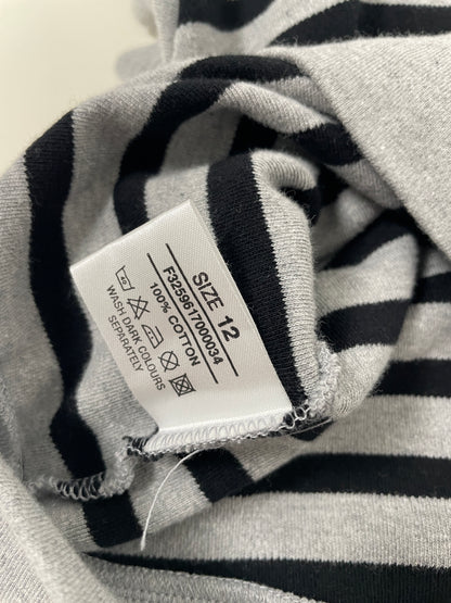 Vintage Y2K striped asymmetric top