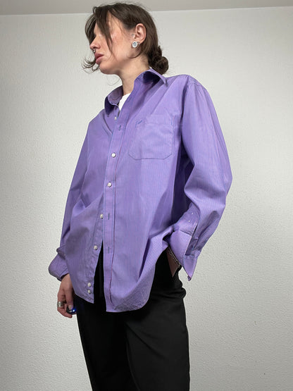 Purple & pink striped cotton shirt by Daniel Hechter Paris