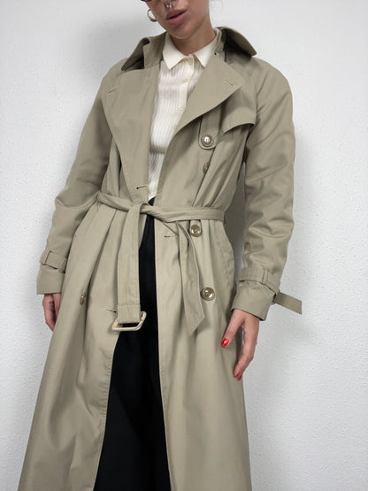 Vintage Classic Beige Trench Coat