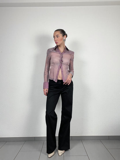 Vintage Black Wide-Leg Pants – Size L/XL