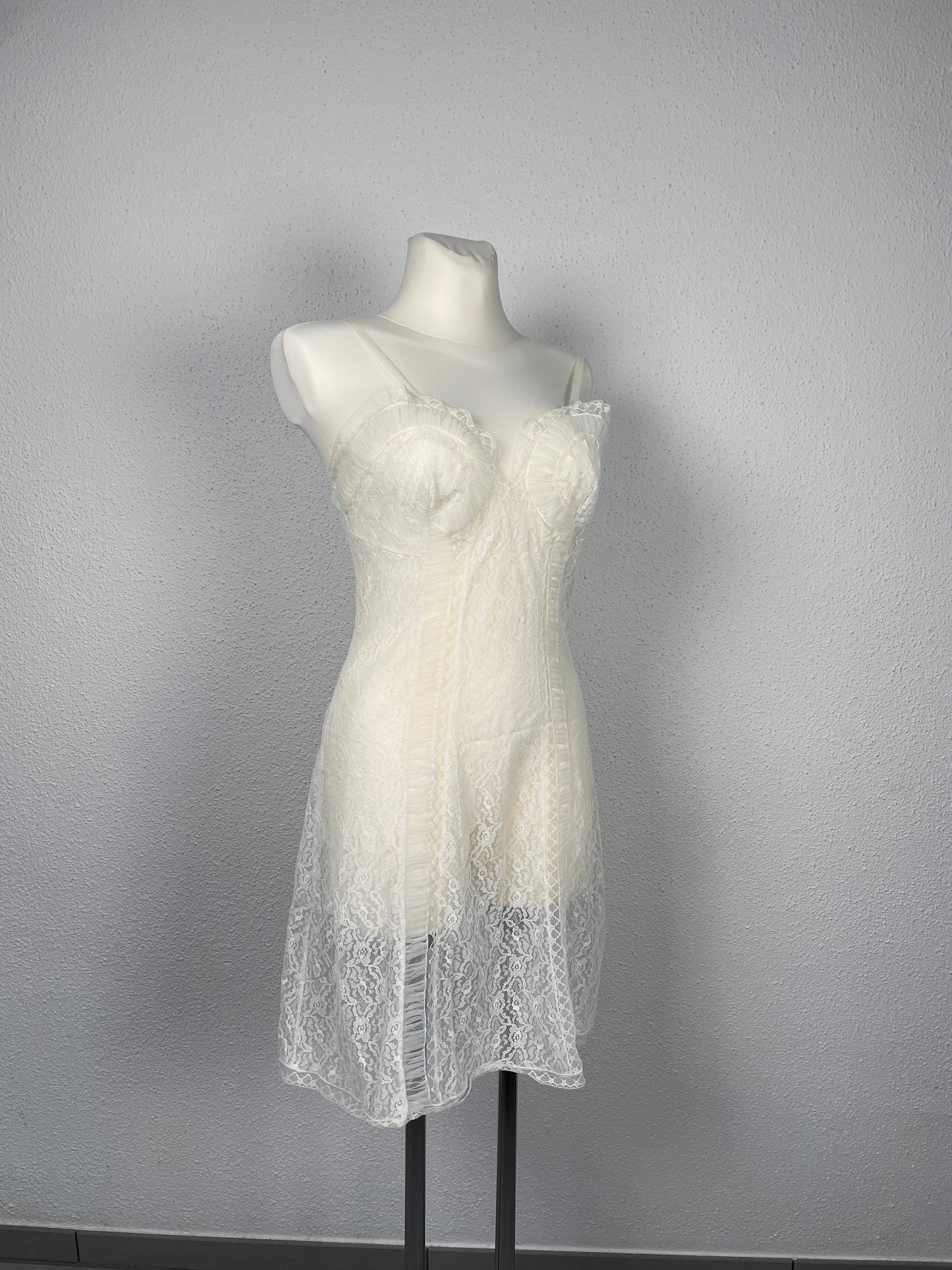 Vintage White Lace Slip Dress
