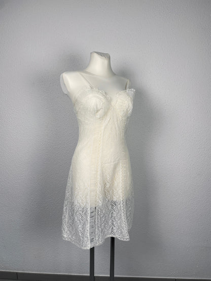 Vintage White Lace Slip Dress