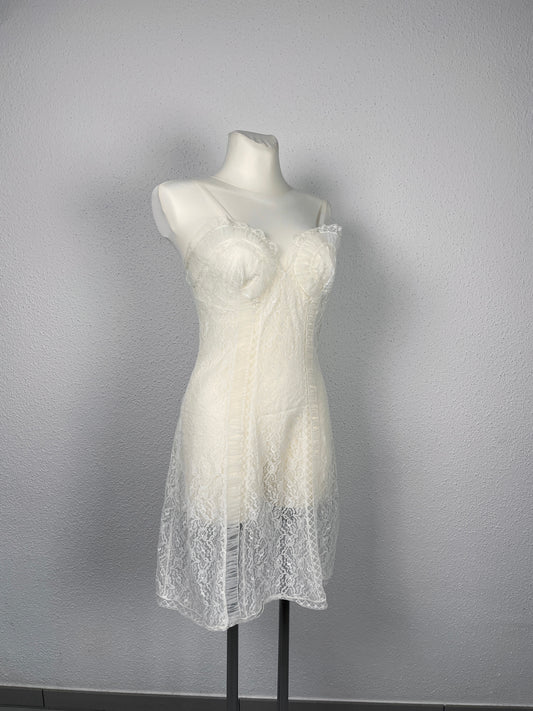 Vintage White Lace Slip Dress